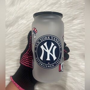 Yankees glass can 16oz